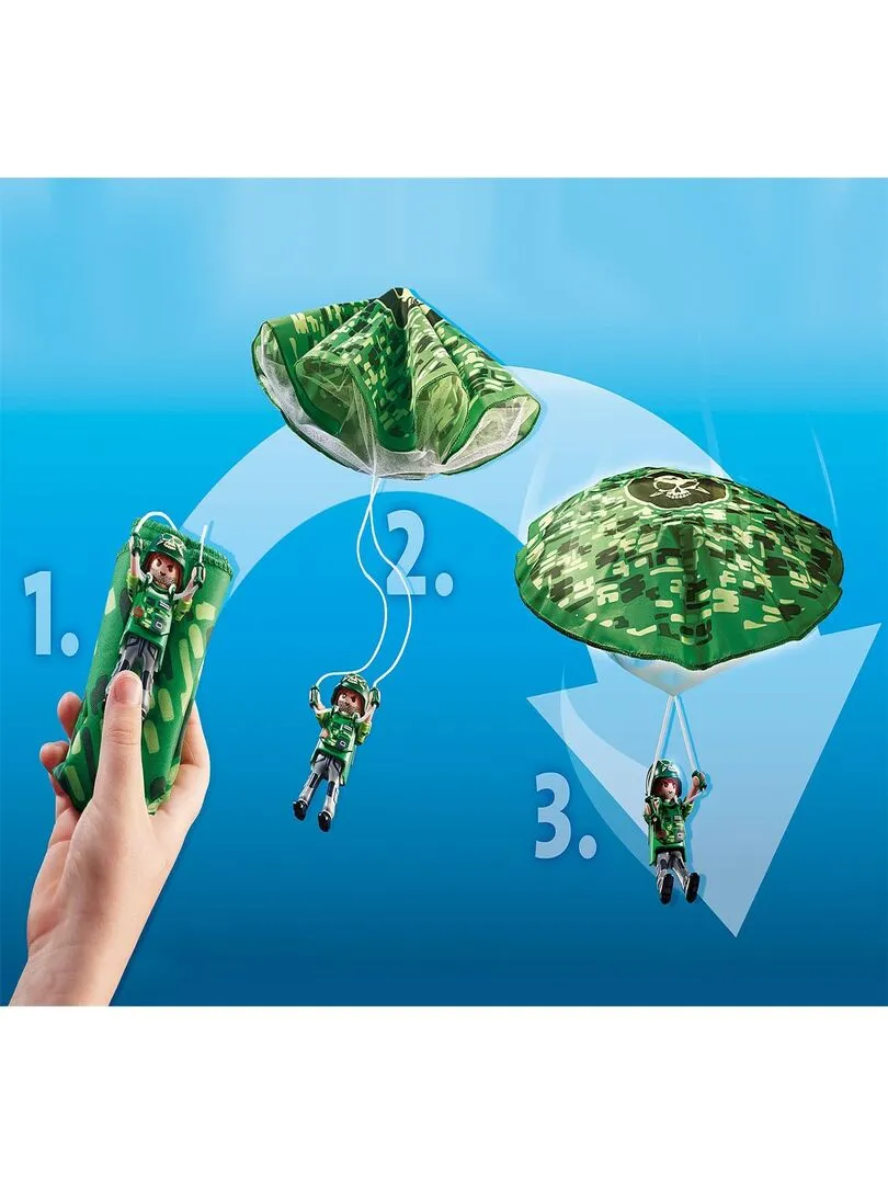70569 Hélicoptère De Police Et Parachutiste, 'playmobil' City Action - N/A