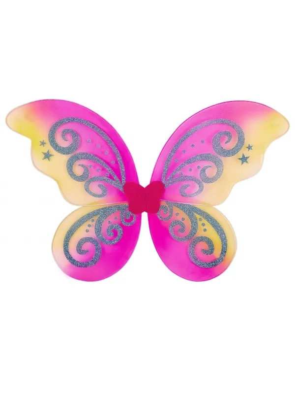Ailes de fée rose pailletée pour fille