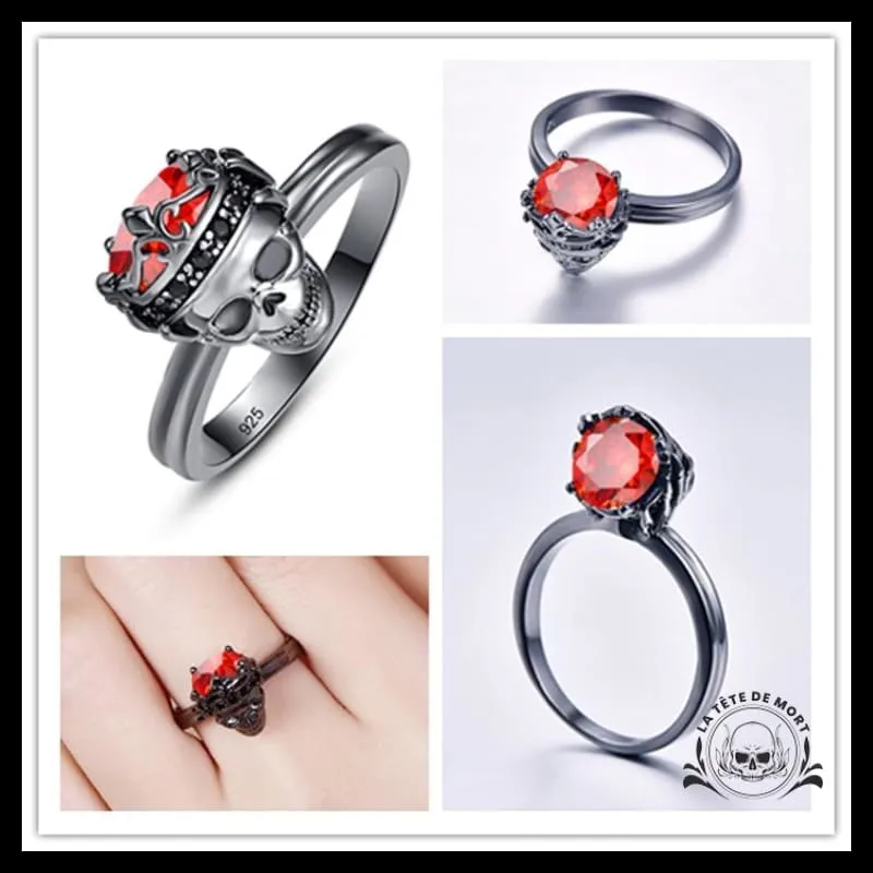 Bague Couronne Skull (Acier)