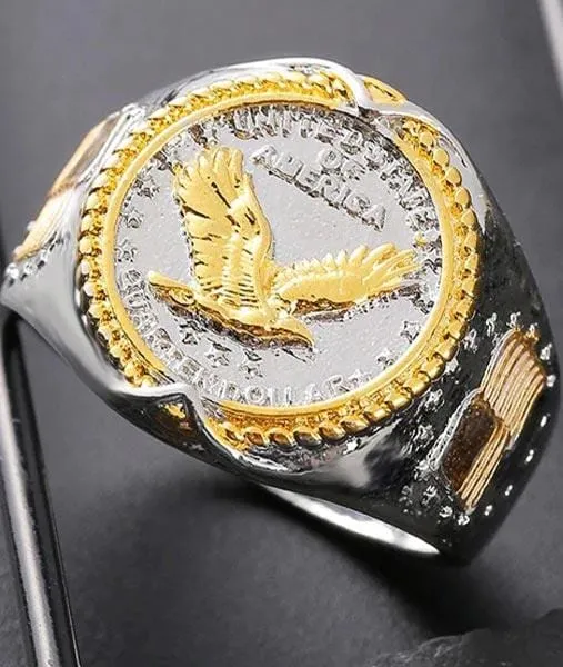 Bague de Pièce Quarter Dollar Américain