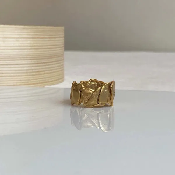 Bague faite main dorée I Wax