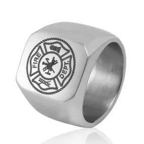 BAGUE MILITAIRE - HOMME DU FEU (ARGENT)