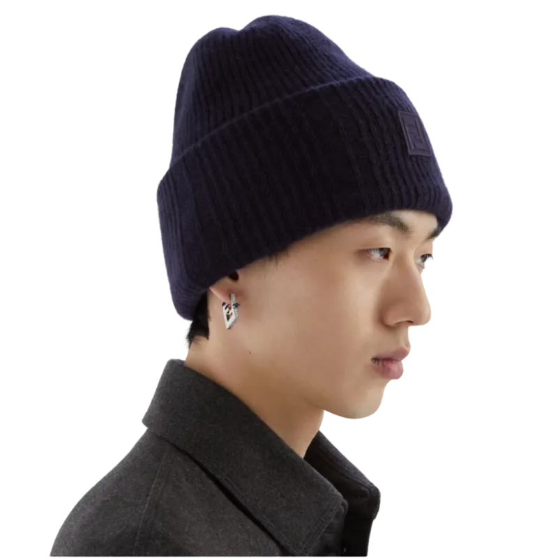 Bonnet laine bleue écusson FF