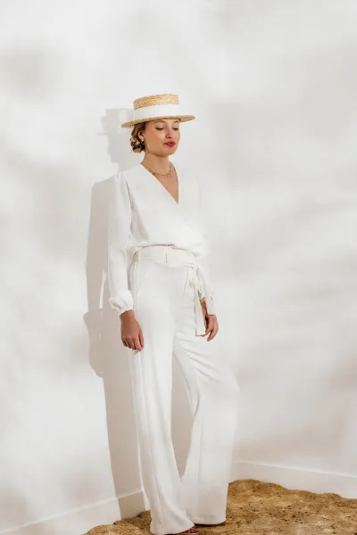 CANOTIER TULLE PLUMETIS - COLLECTION BLANCHE