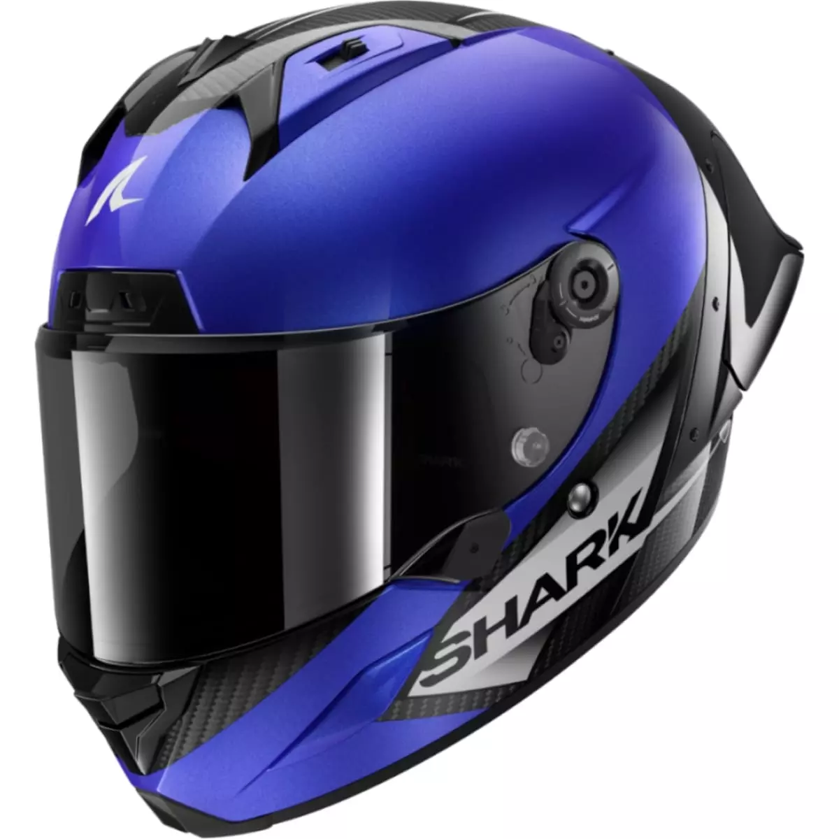 Casque Shark Aeron GP Blank SP Bleu Anthracite - Casque Intégral