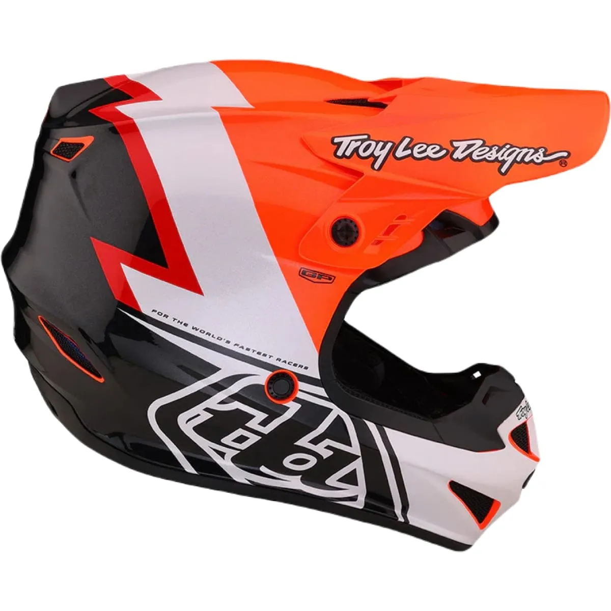 Casque Troy Lee Designs GP Volt Orange Blanc Noir - Casque Cross