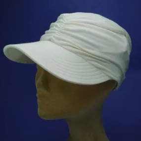 Casquette à grande visière couleur écrue | Casquette été femme