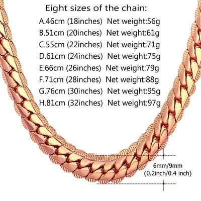 Chaine Acier homme à maillage Serpenté Rose Gold