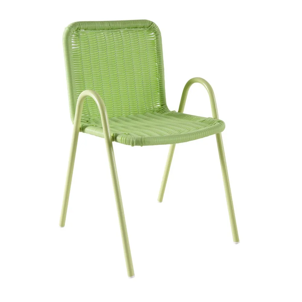 Chaise enfant en polyrésine verte