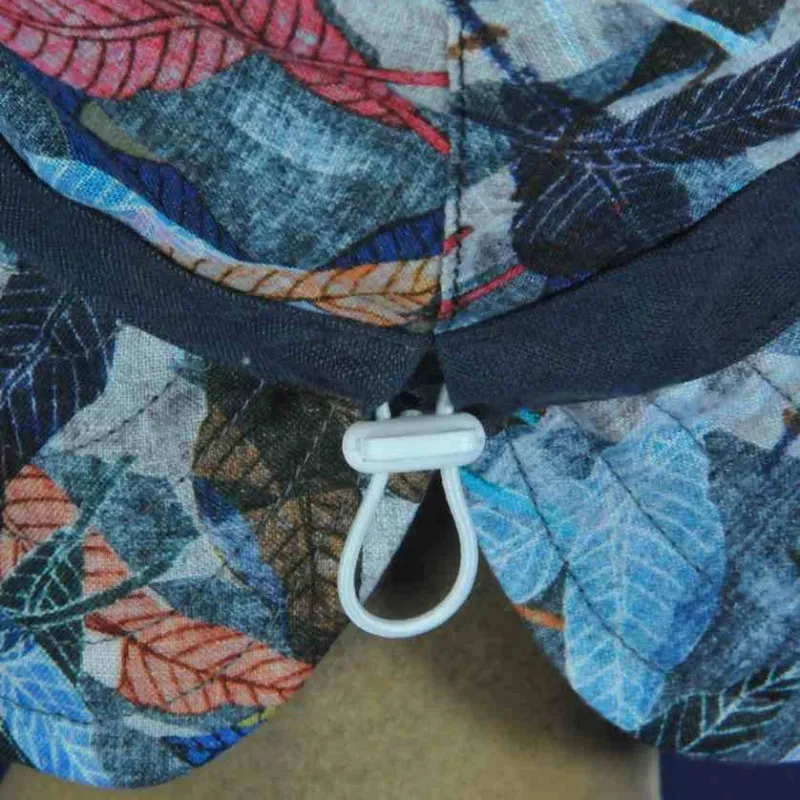 Chapeau d'été marine en lin et viscose | Chapeau réglable pour femme