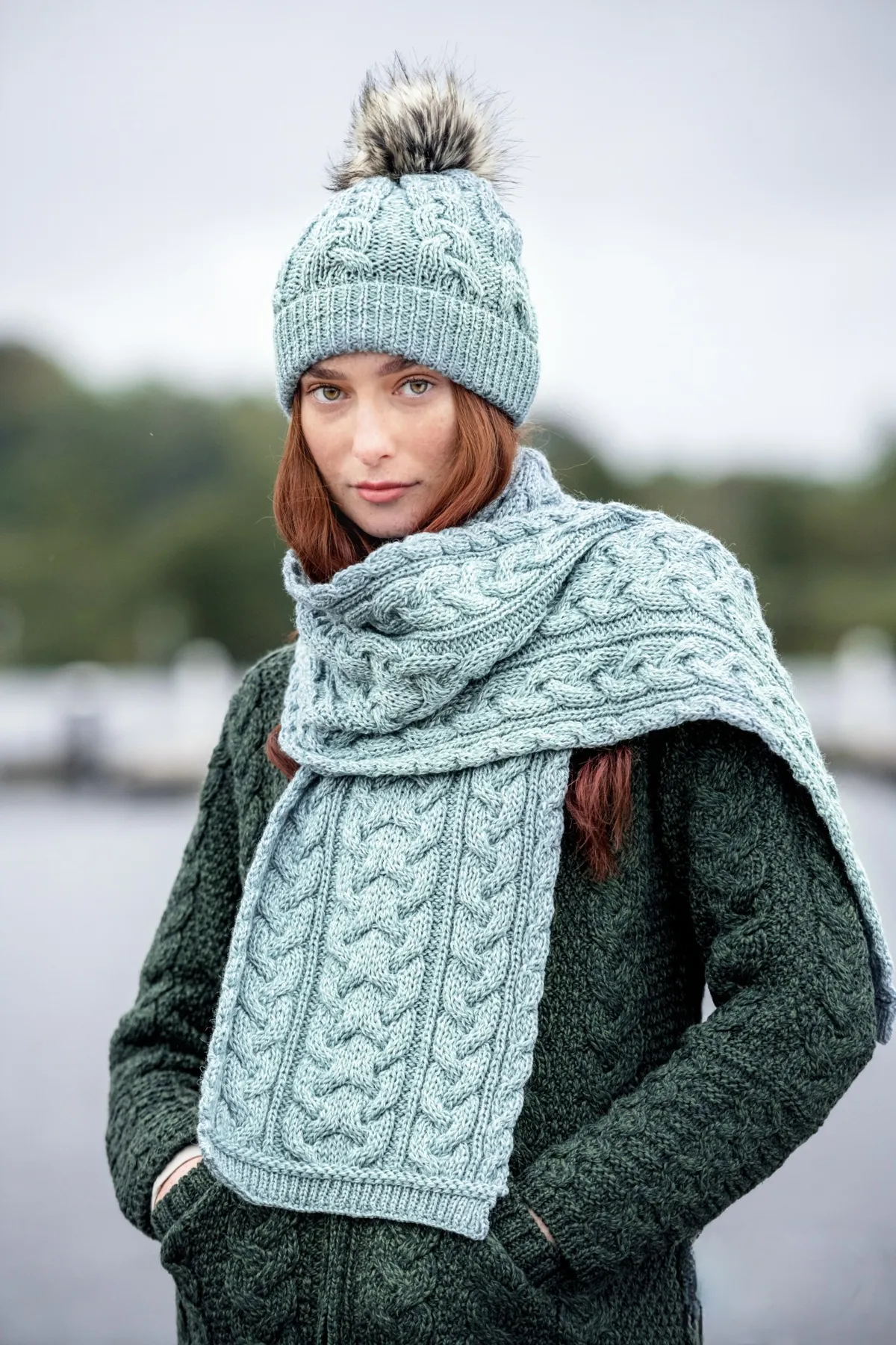 Duo Bonnet Pompon + Écharpe New