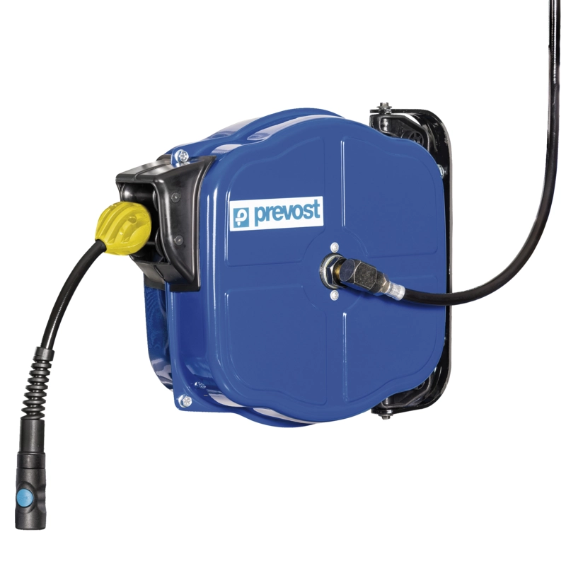 Enrouleur air auto en acier/epoxy à tambour fermé ATEX support pivotant anti-statique - DPFEXB Prevost