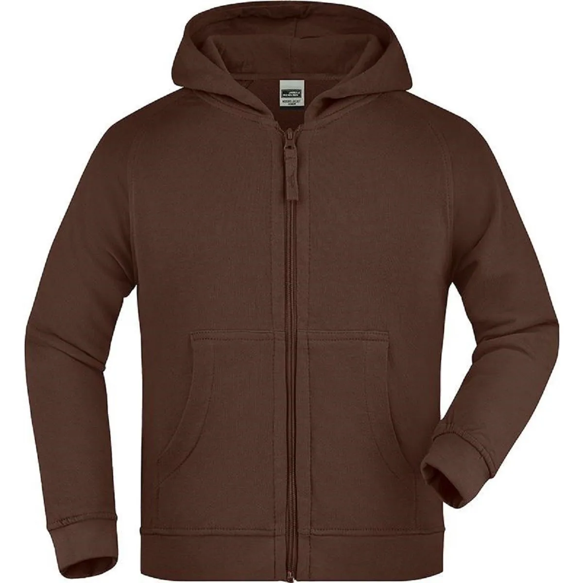 Gilet sweat enfant à capuche JN059k - marron 