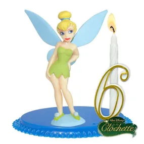 Gâteau anniversaire Fée Clochette : bougie + chiffres + figurine 