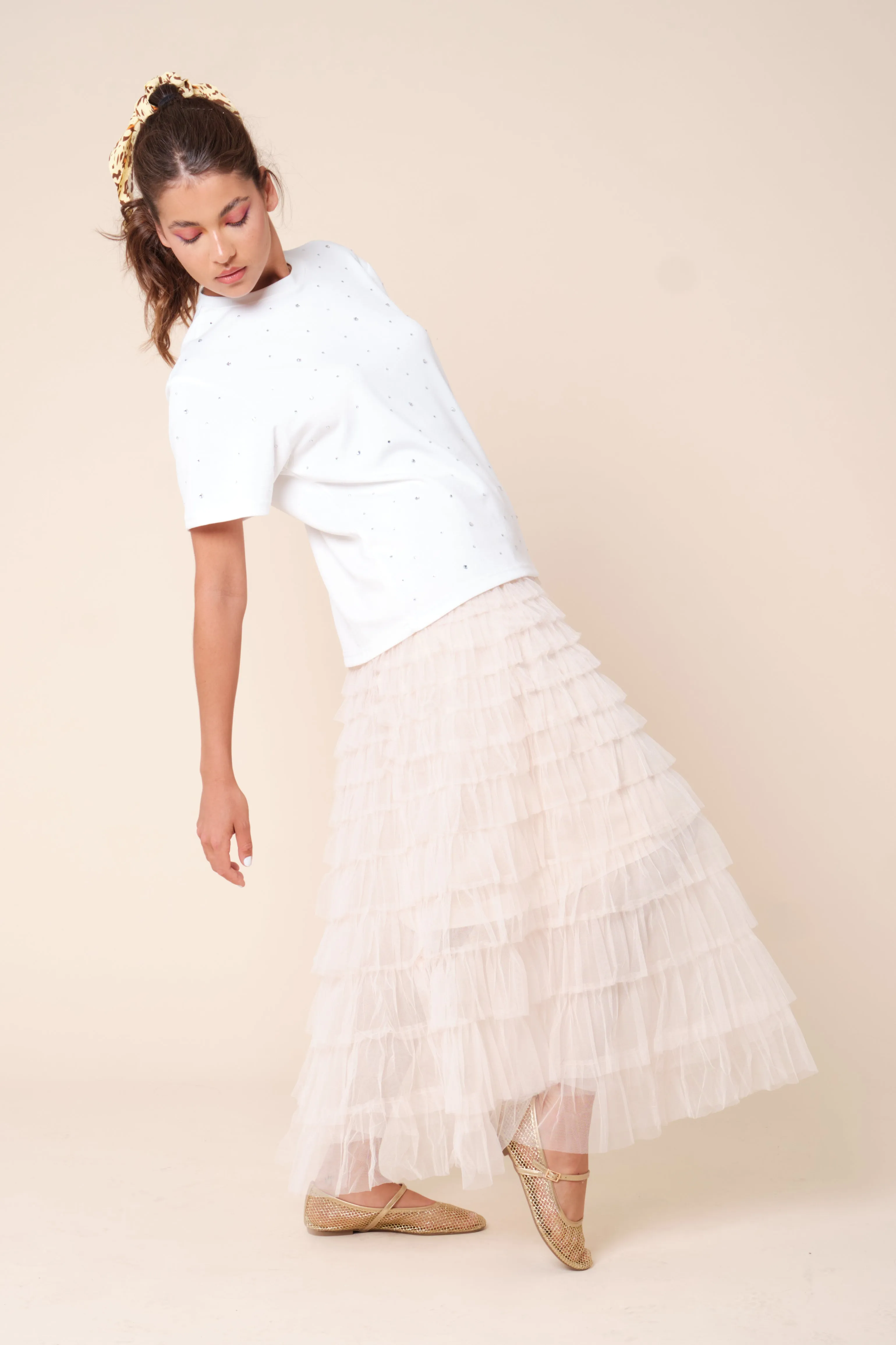 Jupe longue en tulle