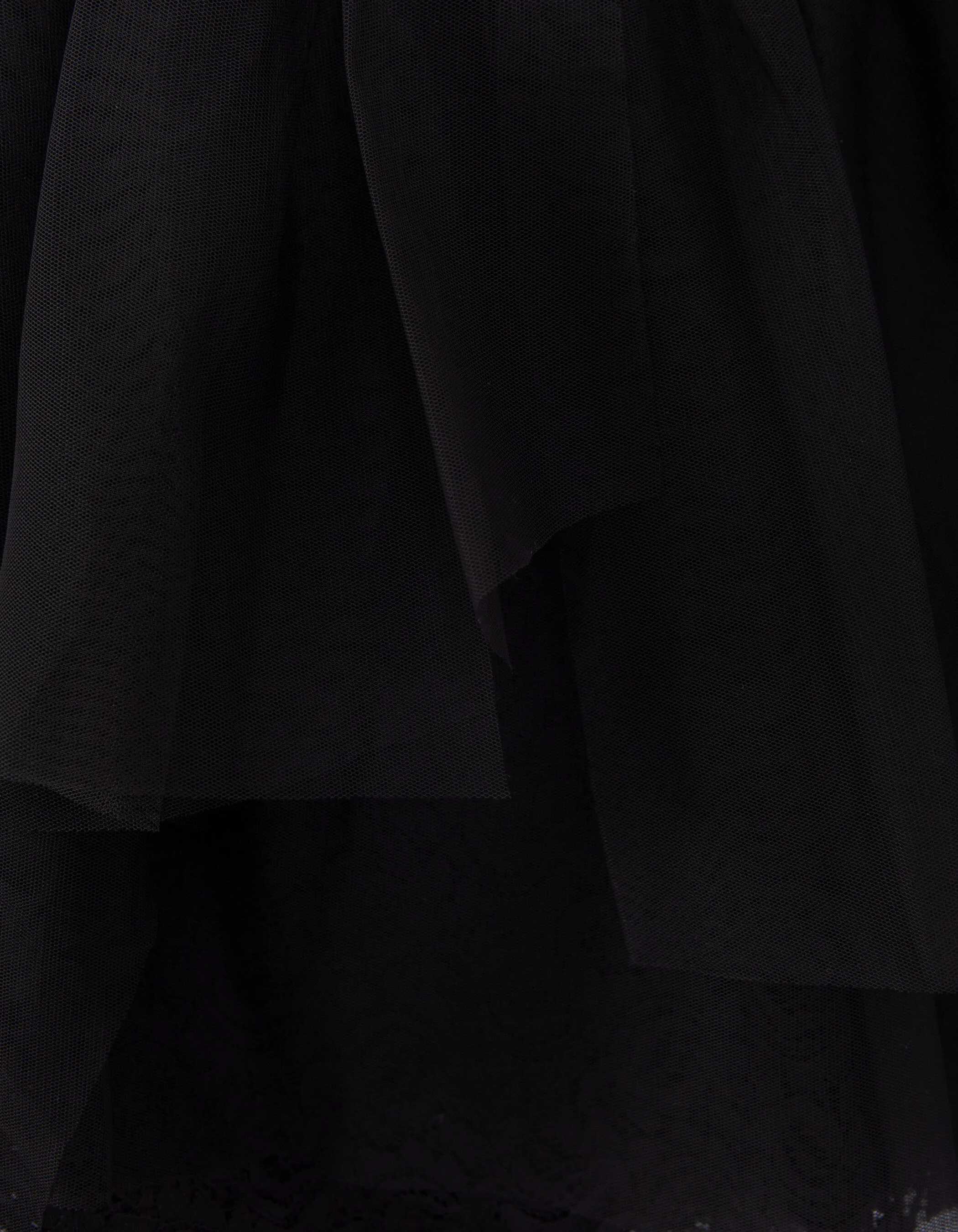 Jupe noire tulle asymétrique fille