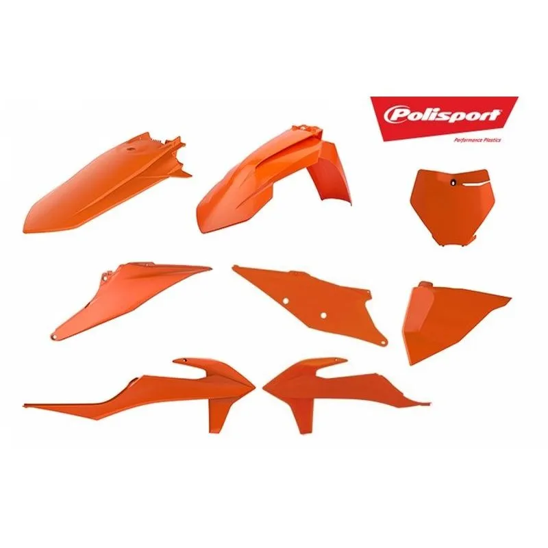 Kit plastiques polisport orange ktm sx/sx-f - piecemotoquad.fr