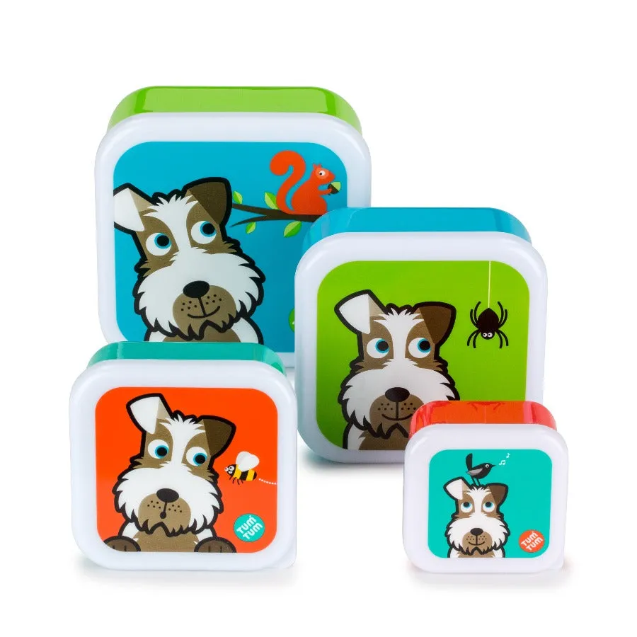 Lot de 4 boîtes gigognes - Scruff le chien
