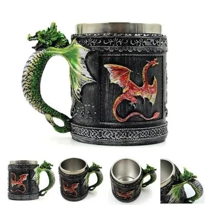 Mug viking duo dragon