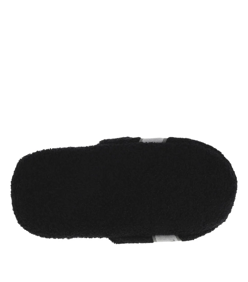 Pantoufles Armani en coton éponge noir