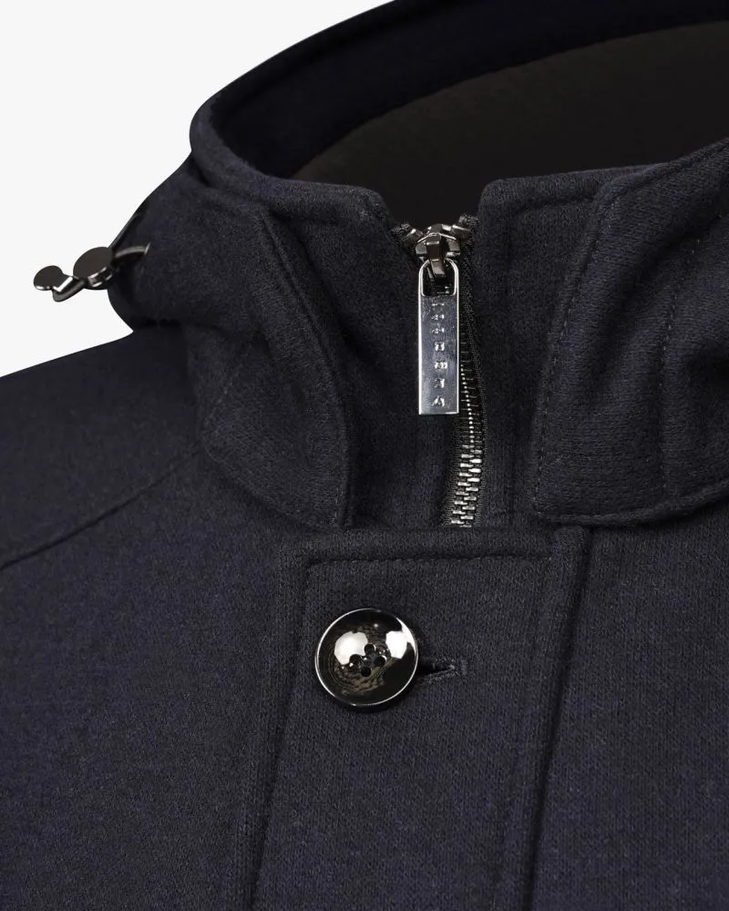 Parka Flexcity en laine grande taille bleu marine - Size-factory