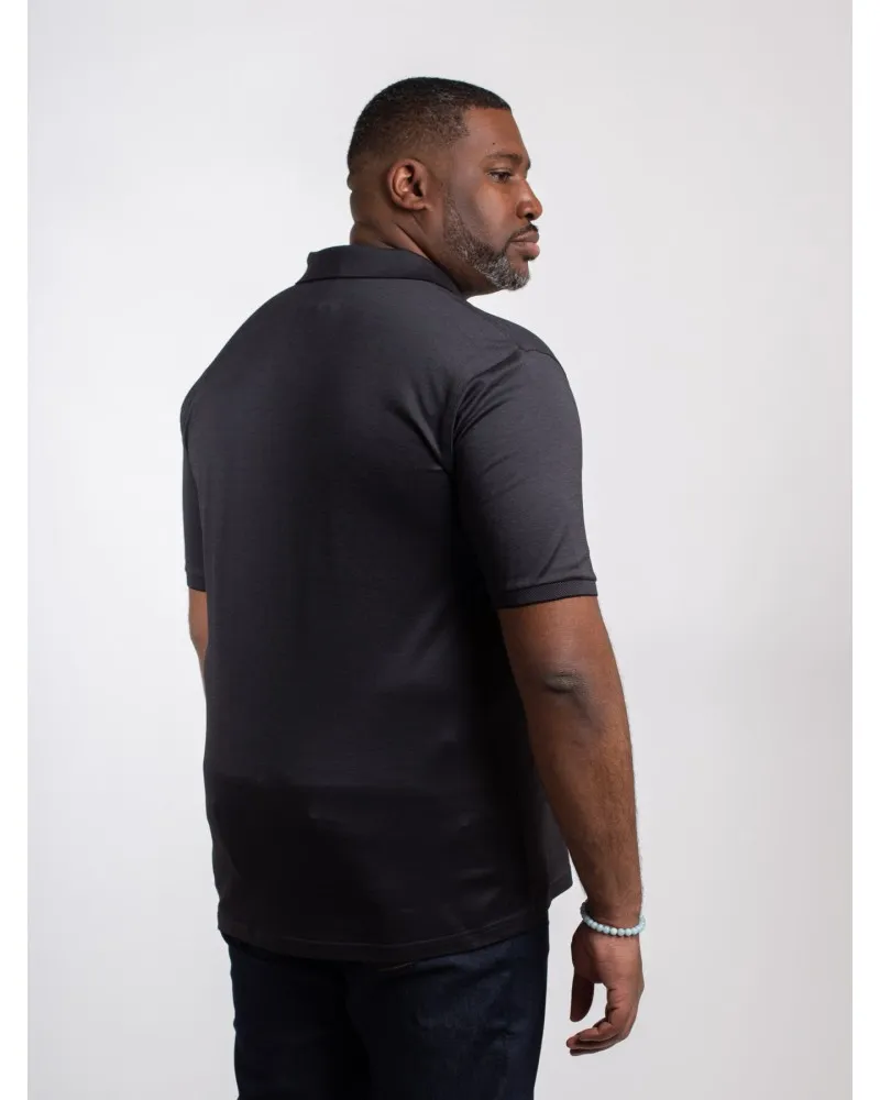 Polo piqué oxford Maneven anthracite pour homme grand - Size-factory