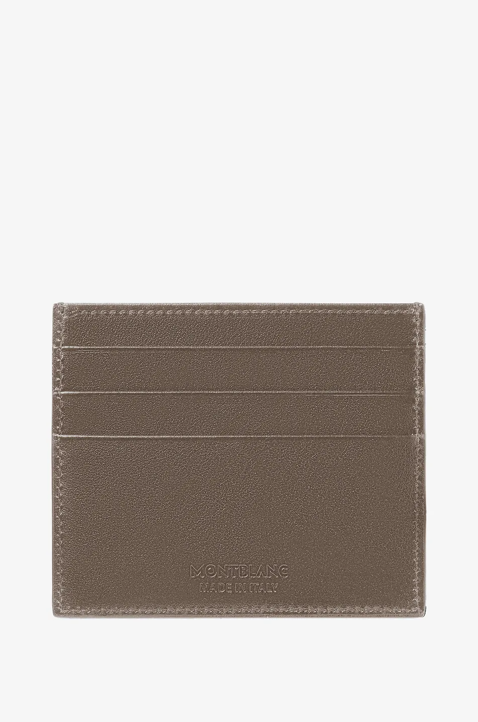Porte-cartes compact en cuir lisse Meisterstück 6CC Mastic