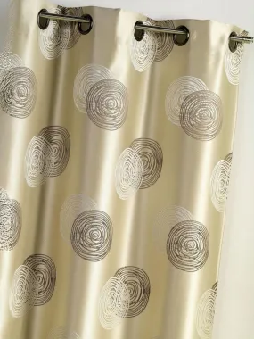 Rideau Jacquard 'Ronds Superposés' - Beige