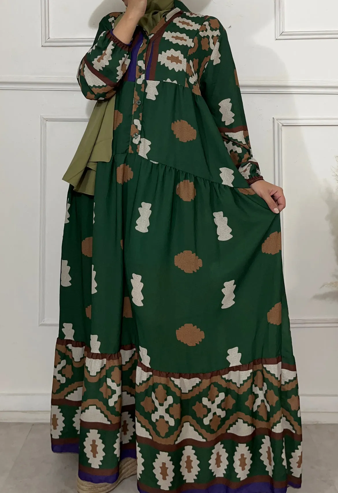 robe bohemienne kaki