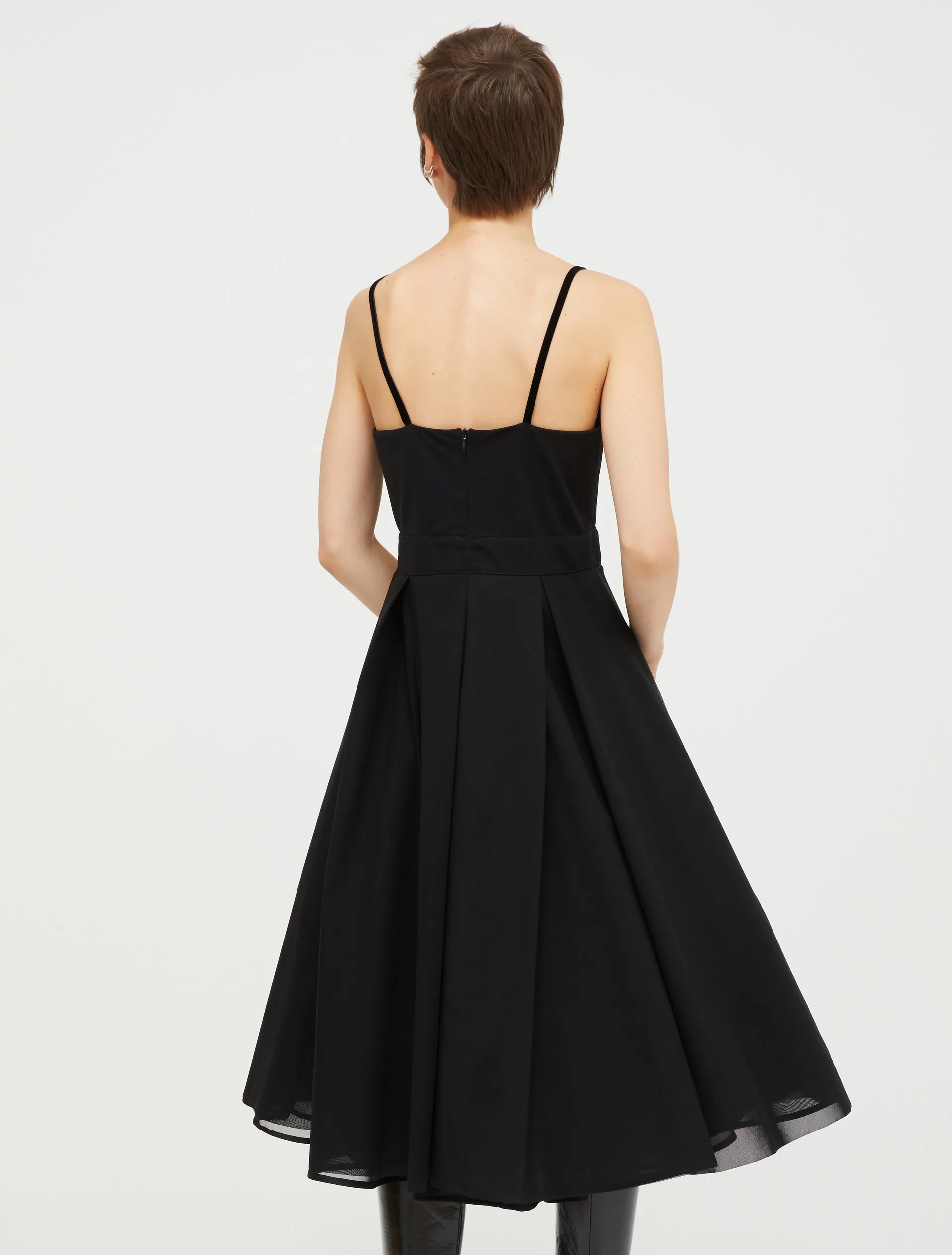 Robe corolle en jersey tulle