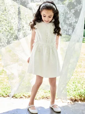 Robe de cérémonie brodée fille écru - Vertbaudet