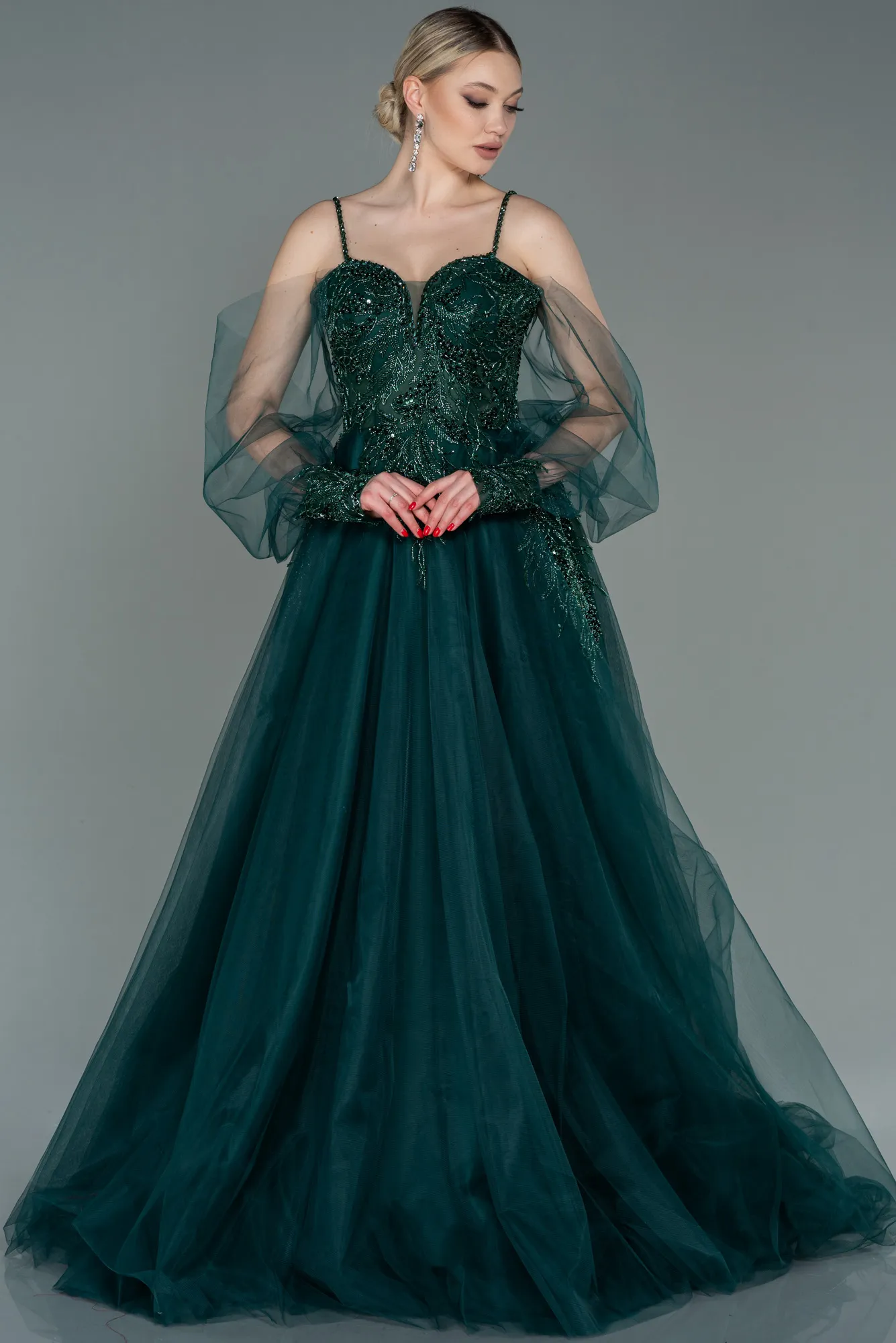 Robe De Fiançailles Grande Taille Longue Rouge Bordeaux ABU3822