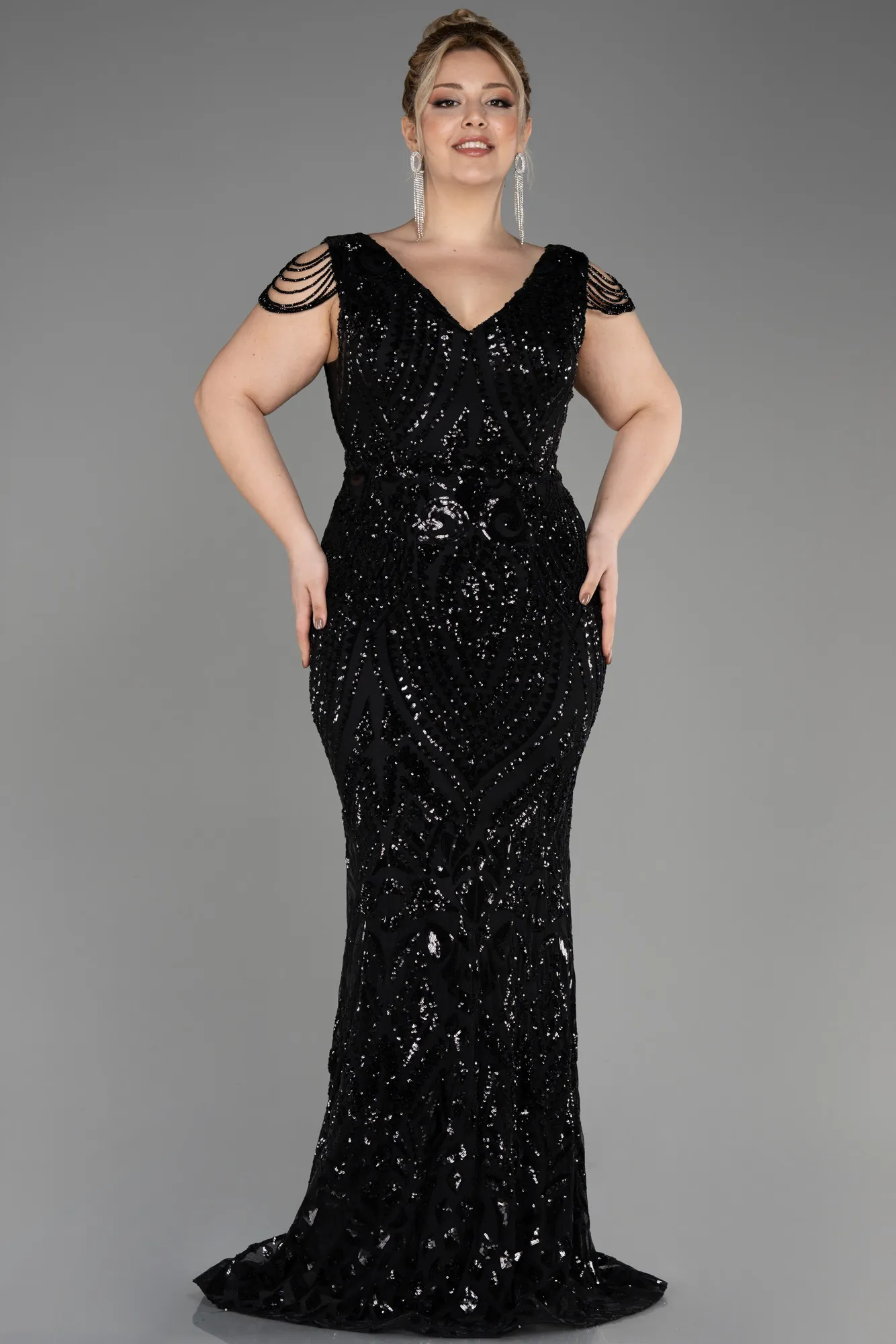 Robe De Fiançailles Grande Taille Longue Squameuse Rouge Bordeaux ABU3845
