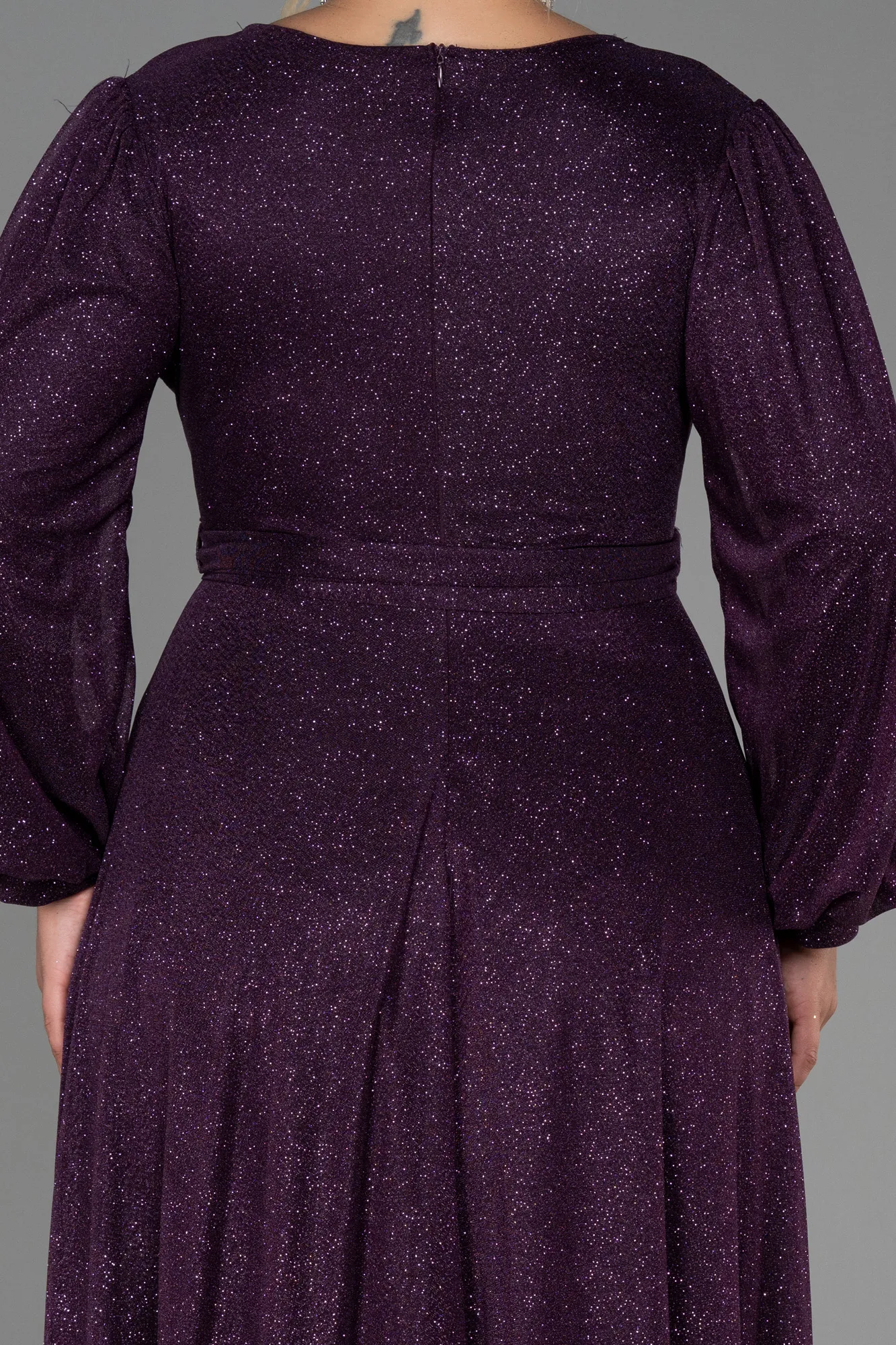 Robe de Soirée Grande Taille Longue Bleu Marine ABU2962