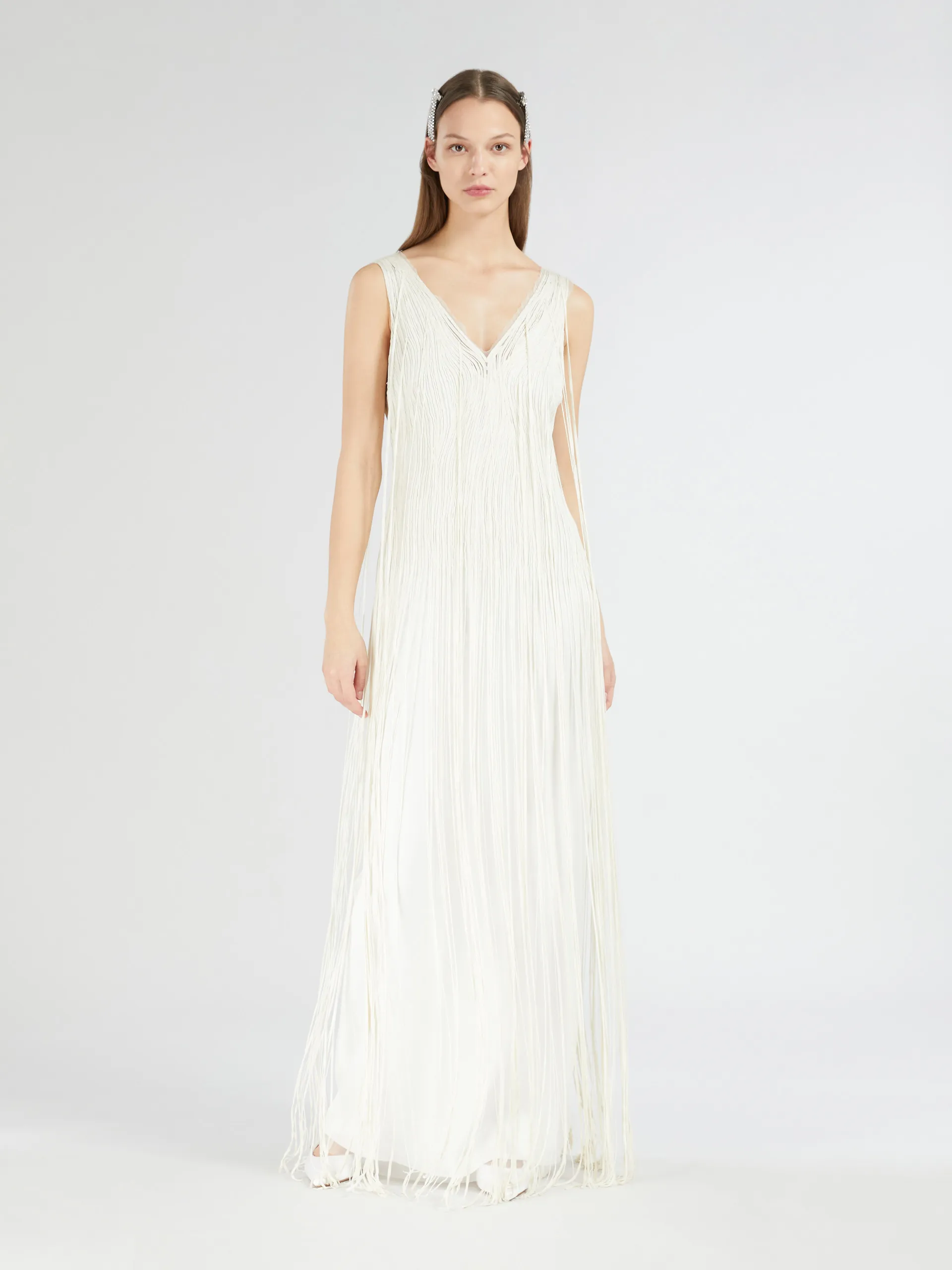Robe en tulle avec franges