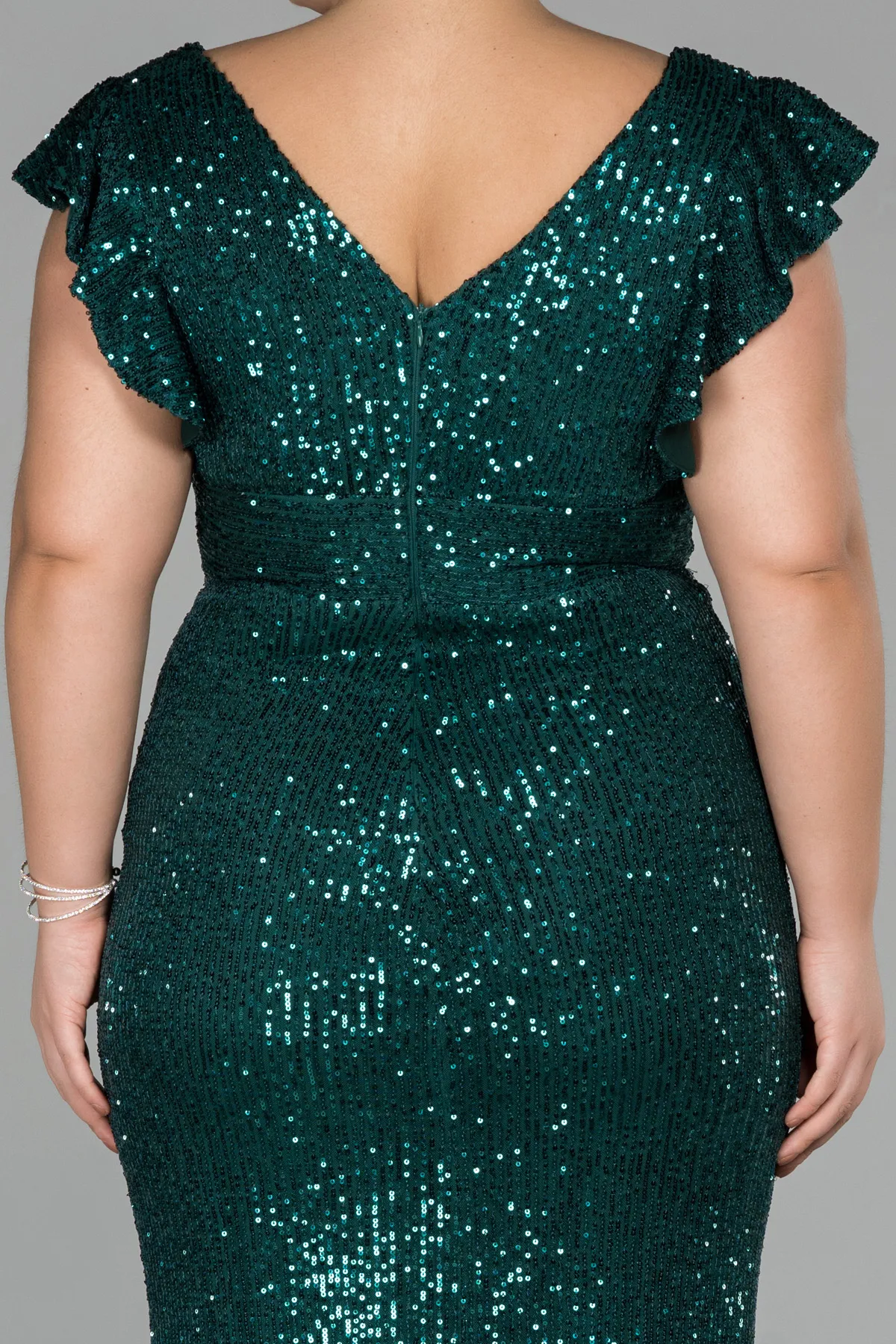 Robe Grande Taille Longue Émeraude ABU1045