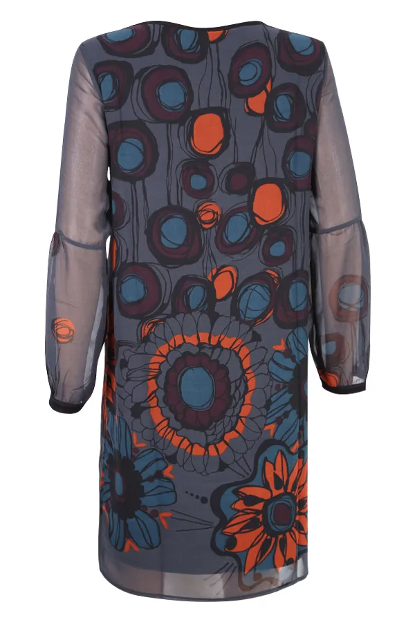 Robe La Fée Maraboutée FA5314 bleu gris