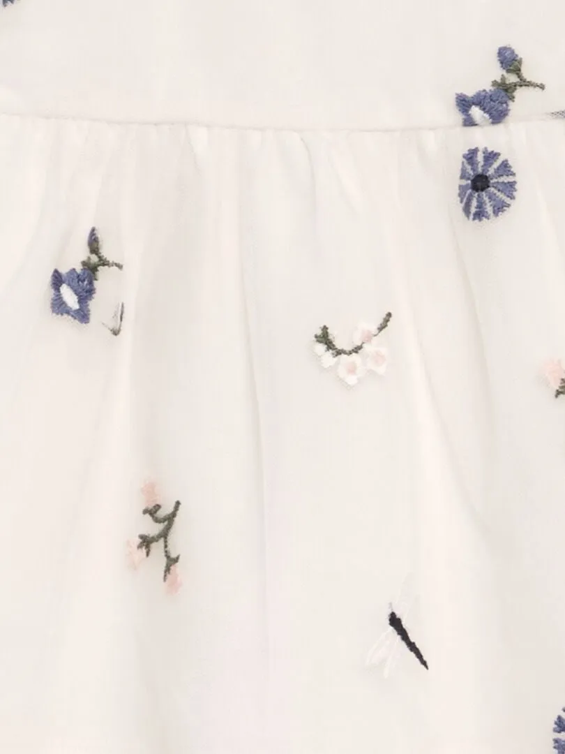 Robe légère en tulle - blanc