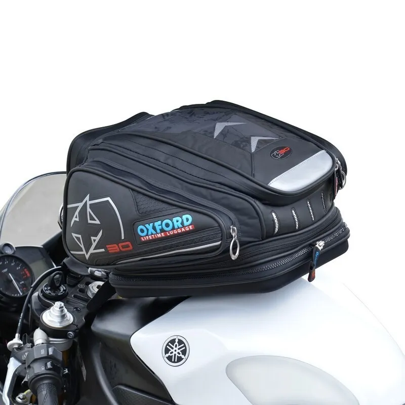 Sacoche de réservoir OXFORD X30 QR noir 30L - piecemotoquad