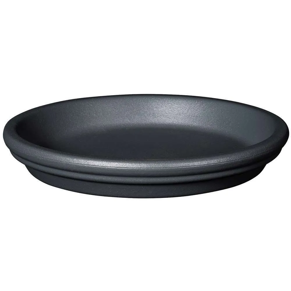 Soucoupe Bigband en terre cuite émaillée Epoxy Cendre Ø13cm