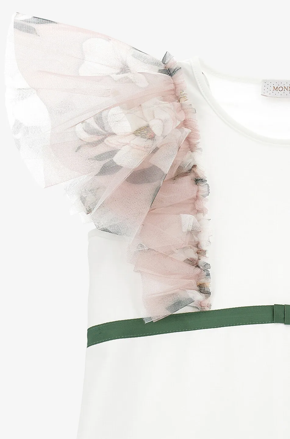 T-shirt fille à manches en tulle