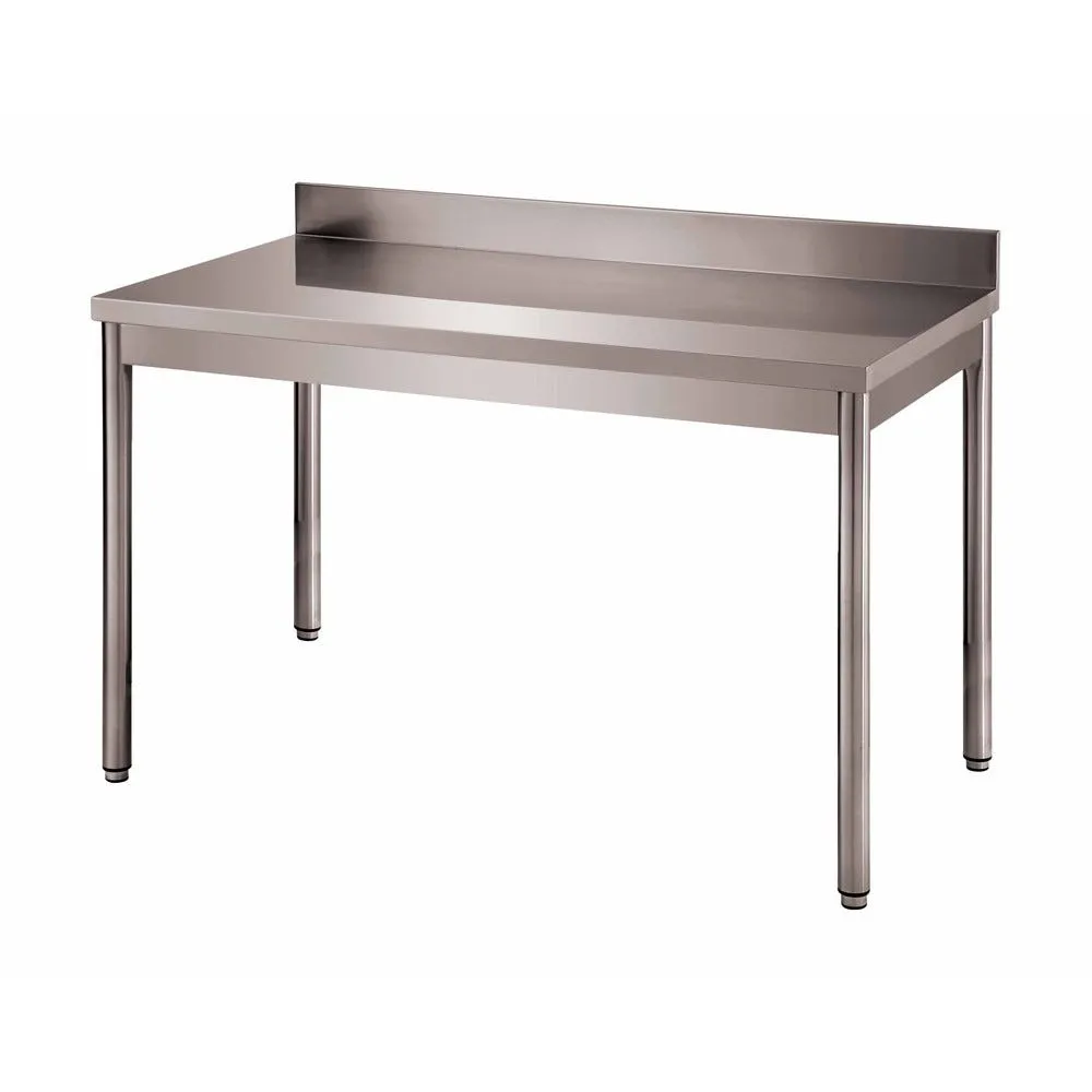Table adossee demontable inox 304 pieds ronds,