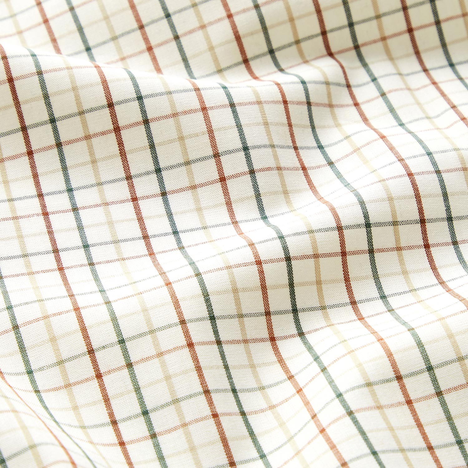 Tissu de coton Carreaux quadrillés – écru/vert sapin