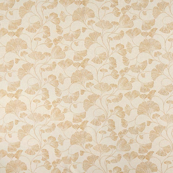 Tissu de décoration Semi-panama Ginkgo – moutarde/nature