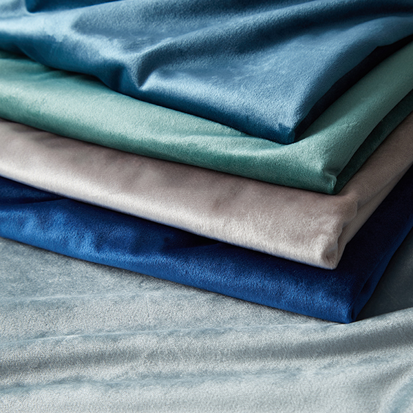 Tissu de décoration Velours – gris bleu