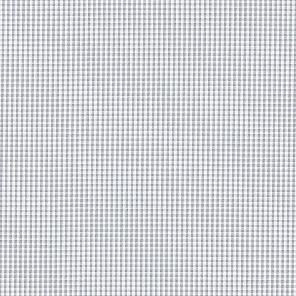 Tissu en coton vichy – blanc/gris