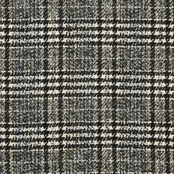 Tissu pour manteau Prince de Galles – écru/noir
