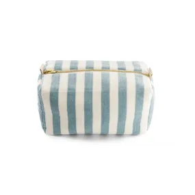 Trousse de toilette Vic éponge - Rayures bleues
