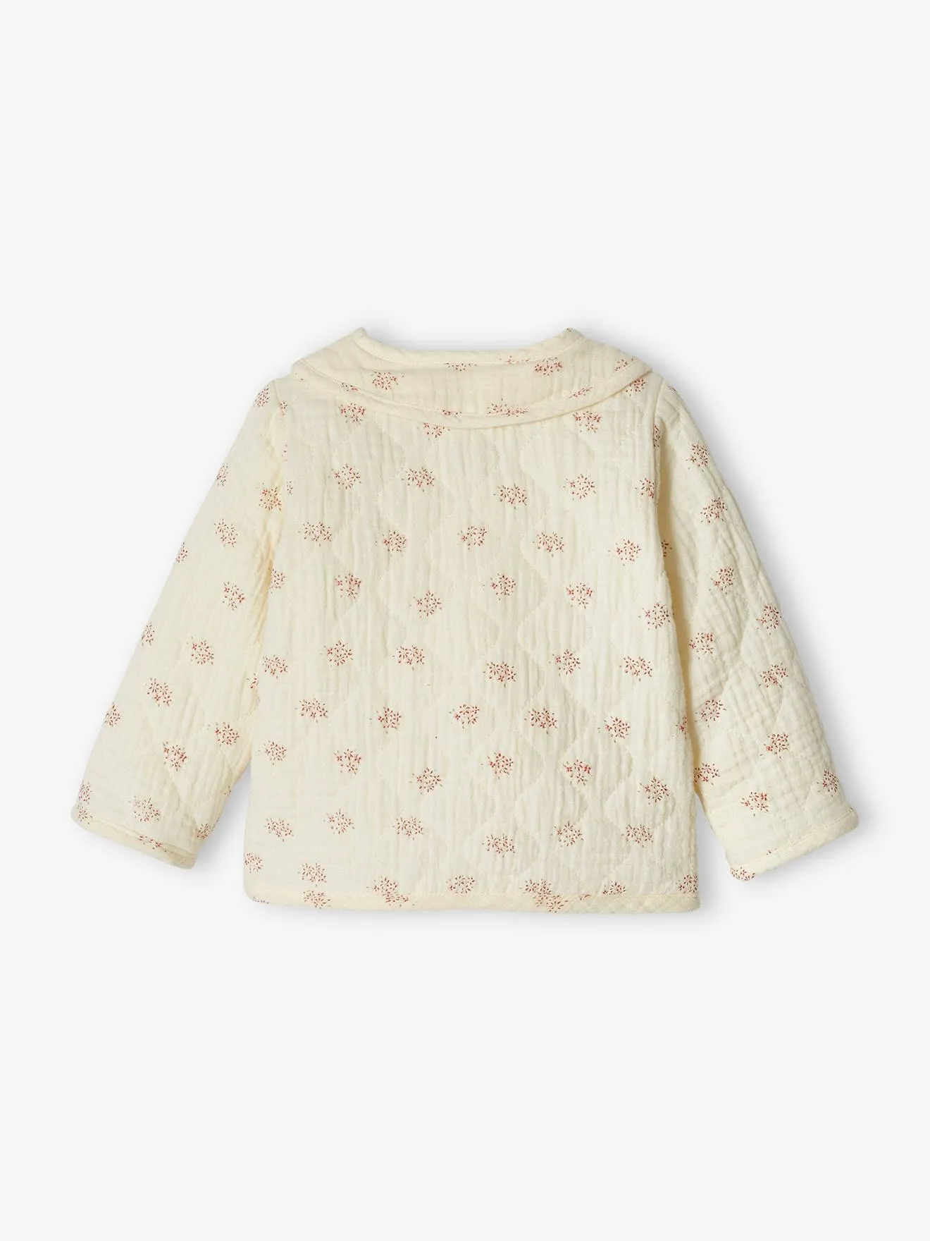 Veste bébé en gaze de coton écru - Vertbaudet