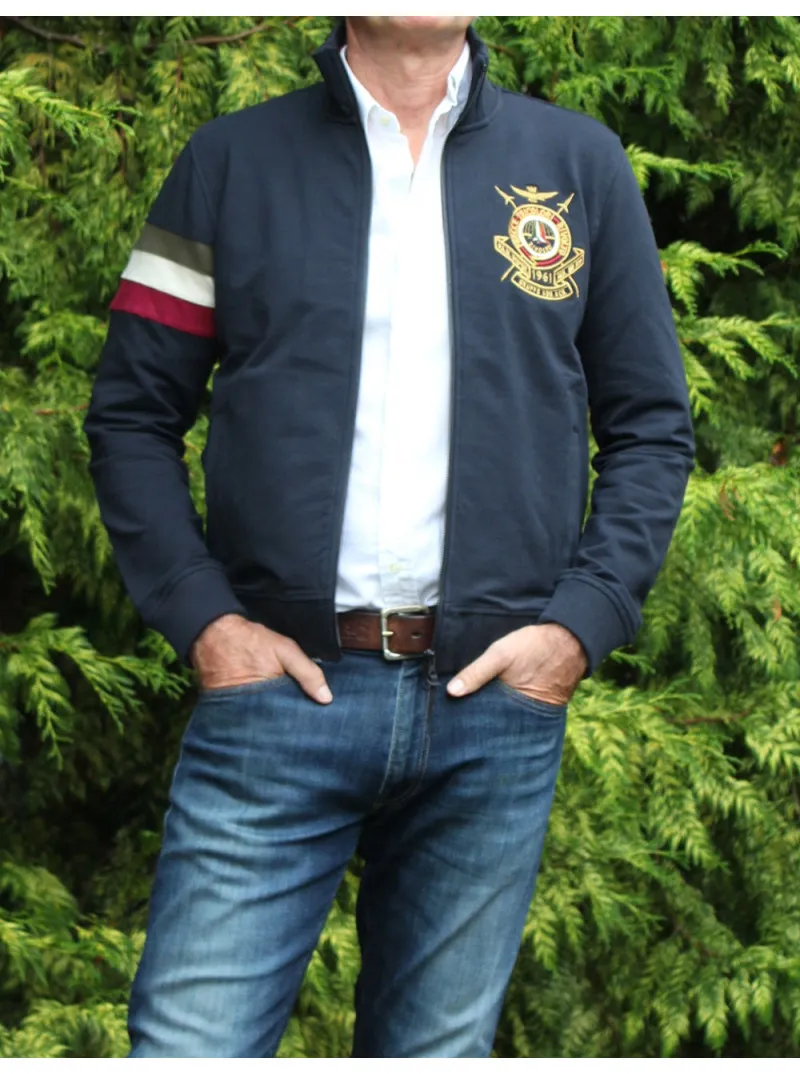 Veste zippée écusson doré Aeronautica Militare